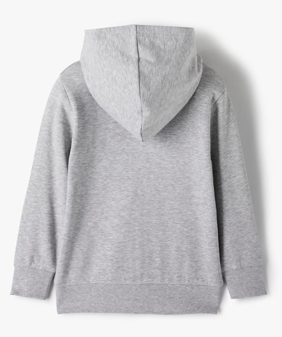 Sweat zippé et molletonné à capuche garçon vue4 - GEMO (ENFANT) - GEMO