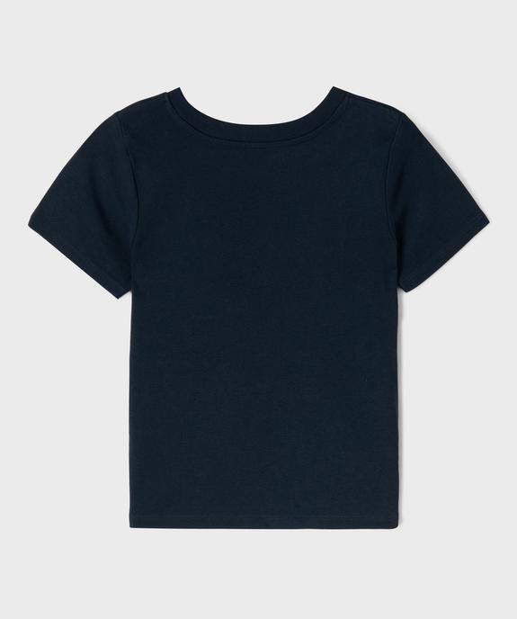 Tee-shirt manches courtes style vintage fille vue3 - GEMO 4G FILLE - GEMO