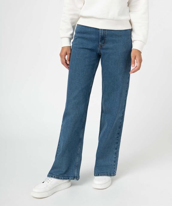 Jean femme « wide leg » taille haute vue1 - GEMO(FEMME PAP) - GEMO