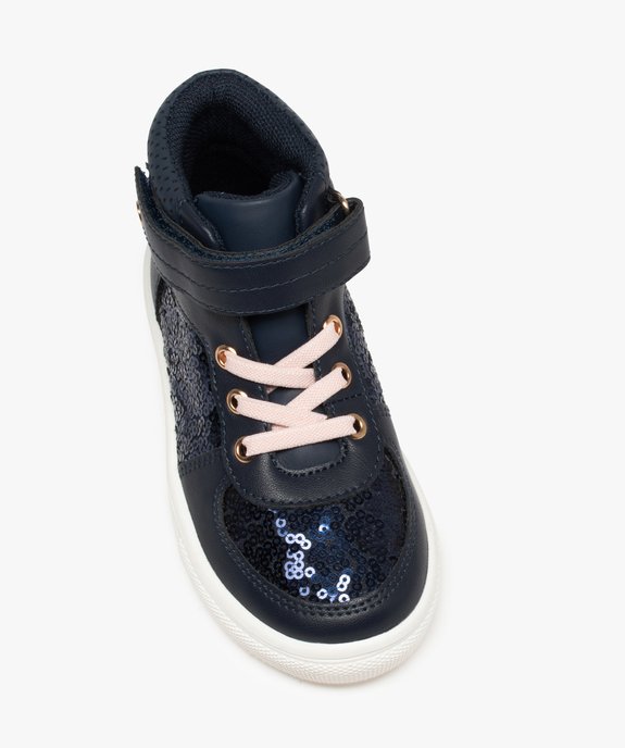 Baskets fille semi-montantes unies à sequins vue5 - GEMO (ENFANT) - GEMO
