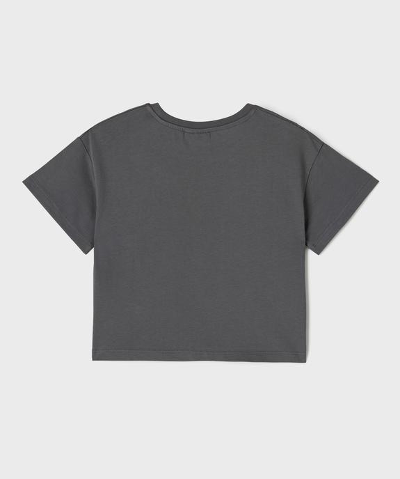 Tee-shirt manches courtes avec inscription fluo fille - Demon Hunters vue3 - KPOP DEMON HUNTERS - GEMO