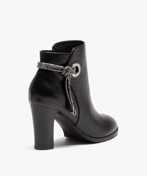 Boots femme à talon avec cordon strass vue5 - GEMO(URBAIN) - GEMO