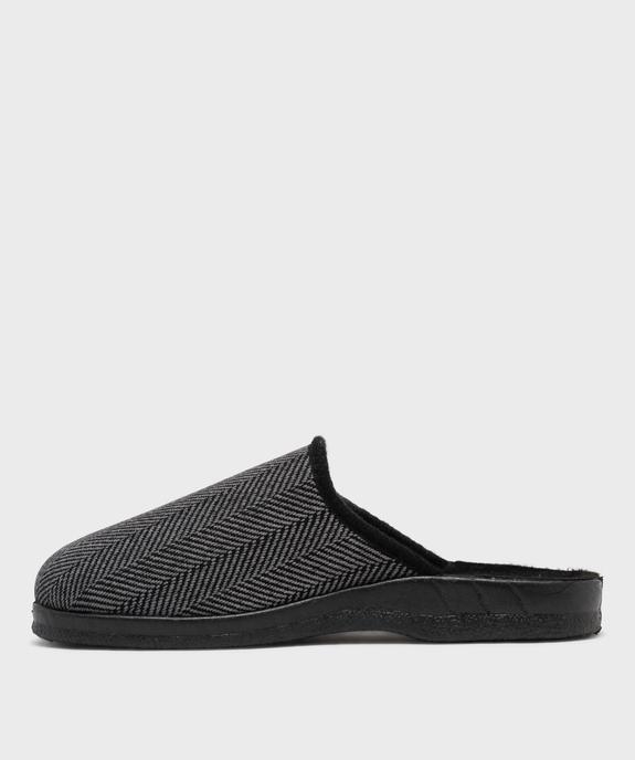 Chaussons mules confort à motifs chevrons homme vue3 - G'FLEX GEMO FOR GOOD - GEMO