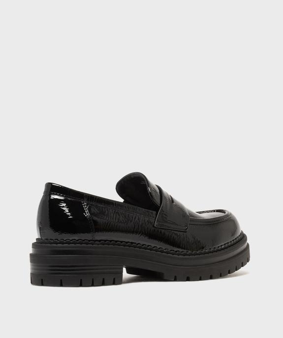 Mocassins chunky à semelle crantée et tige vernie femme - Follow Me vue4 - FOLLOW ME - GEMO
