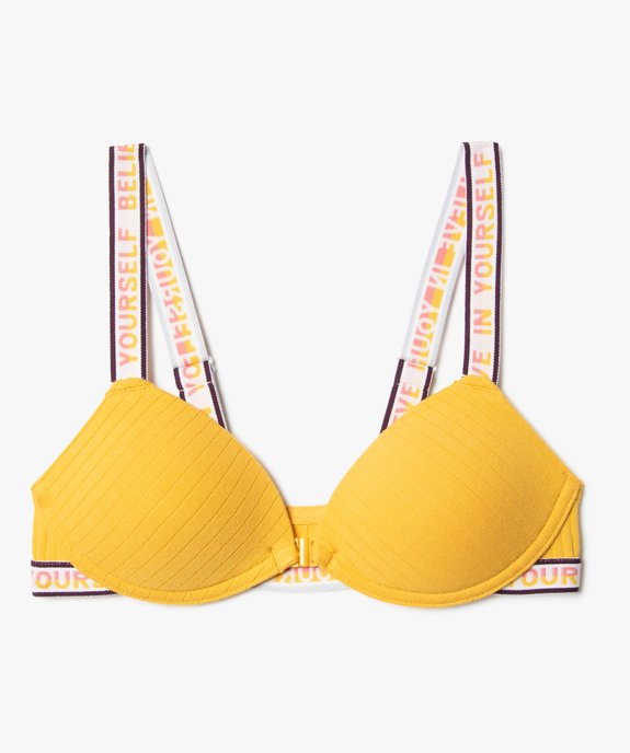 Soutien-gorge fille paddé avec fermeture devant vue1 - GEMO 4G FILLE - GEMO