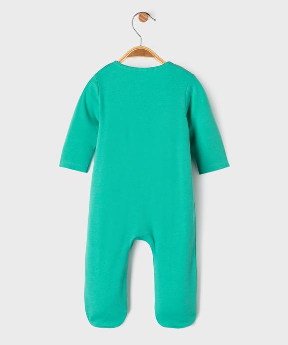 Pyjama dors-bien fermeture devant avec motifs dinosaures bébé vue8 - GEMO 4G BEBE - GEMO