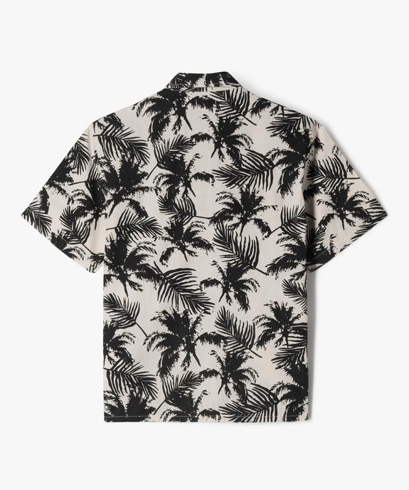Chemise manches courtes à motifs palmiers garçon vue4 - GEMO (JUNIOR) - GEMO