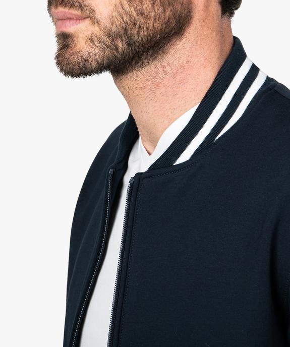 Blouson homme teddy à finition rayée vue2 - GEMO (HOMME) - GEMO
