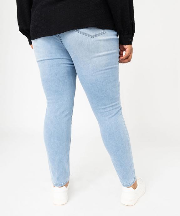 Jean slim stretch délavé femme grande taille vue3 - GEMO (G TAILLE) - GEMO