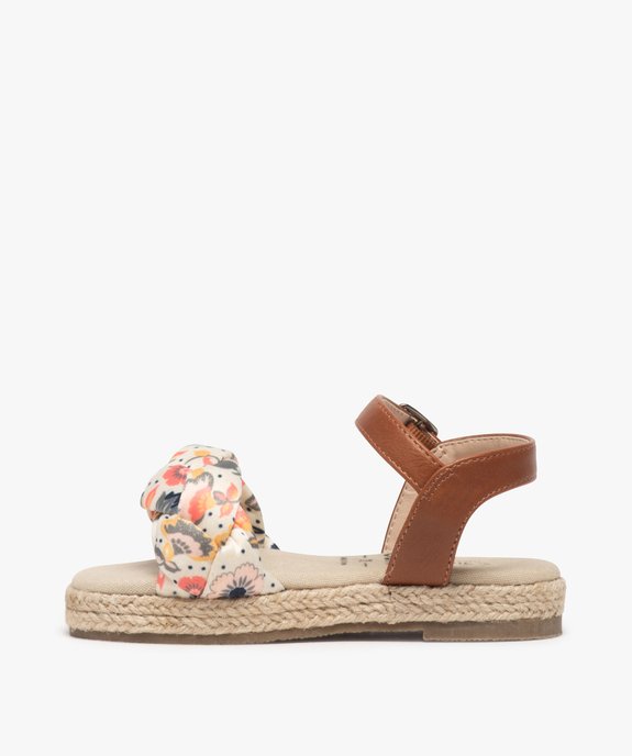 Sandales fille tresse textile et fermeture à boucle vue3 - GEMO (ENFANT) - GEMO