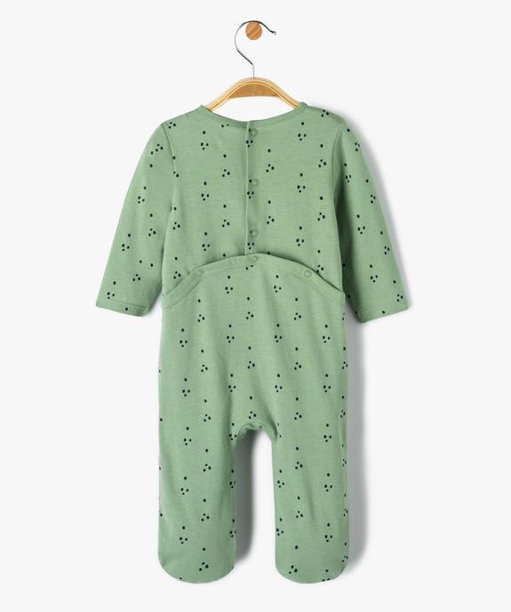 Pyjama dors-bien pont dos imprimé en jersey bébé vue4 - GEMO(BB COUCHE) - GEMO