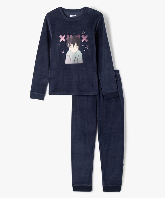 Pyjama en velours avec motif manga garçon  vue1 - GEMO (JUNIOR) - GEMO