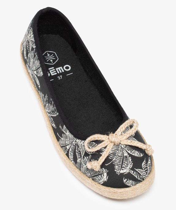 Ballerines femme en toile imprimée et semelle corde vue5 - GEMO (SPORTSWR) - GEMO