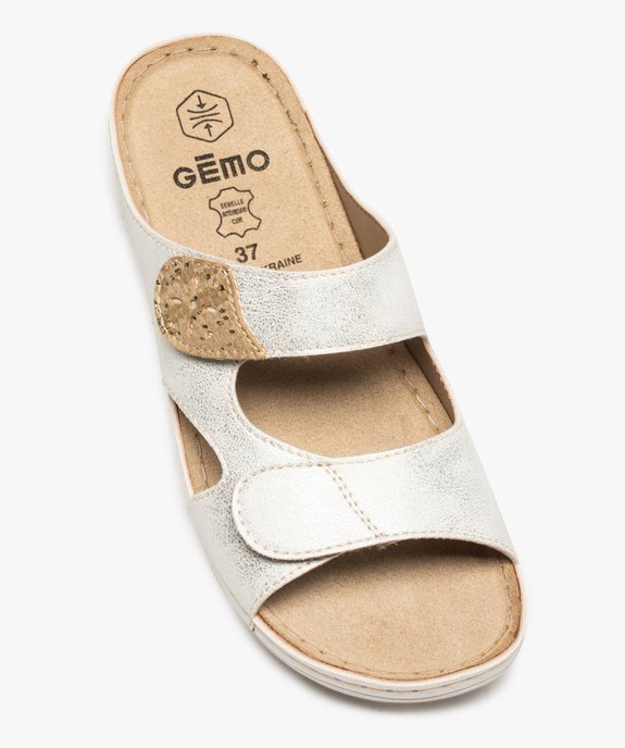 Mules femme confort dessus larges brides à scratch vue5 - GEMO (CONFORT) - GEMO