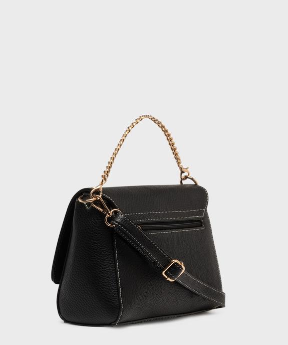 Sac à main grainé à anse en chaîne dorée femme vue4 - BESTINI - GEMO