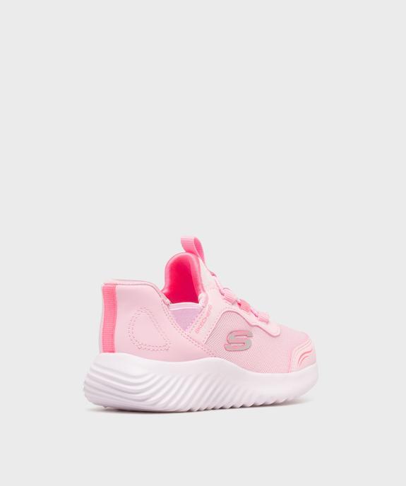 Baskets en toile pailletée faciles à enfiler fille - Skechers vue4 - SKECHERS - GEMO