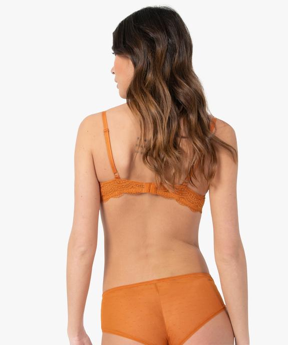 Soutien-gorge à armatures forme corbeille en dentelle vue2 - GEMO(HOMWR FEM) - GEMO