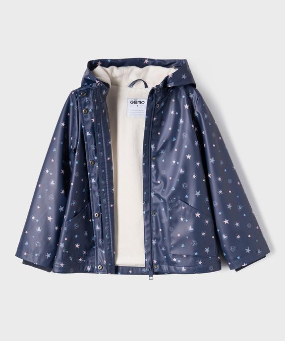 Imperméable à capuche chaud imprimé cœurs fille vue2 - GEMO (ENFANT) - GEMO