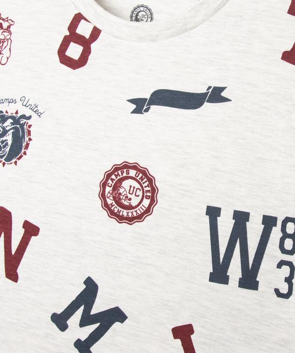 Tee-shirt manches courtes avec inscriptions garçon - Camps United vue2 - CAMPS GEMO FOR GOOD - GEMO