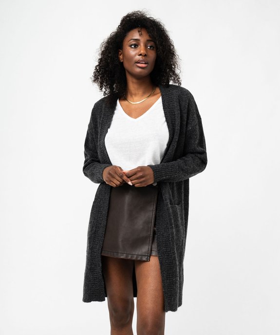 Tee-shirt sans manches col V en maille avec dentelle aux épaules femme vue5 - GEMO(FEMME PAP) - GEMO