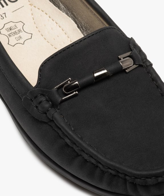 Mocassins femme à talon plat dessus suédine unie vue6 - GEMO (CASUAL) - GEMO