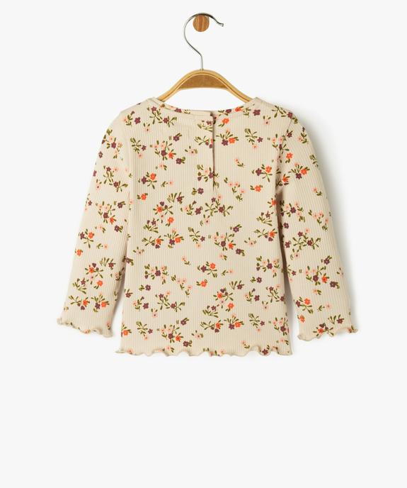 Tee-shirt à manches longues à motifs fleuris bébé fille vue4 - GEMO(BEBE DEBT) - GEMO