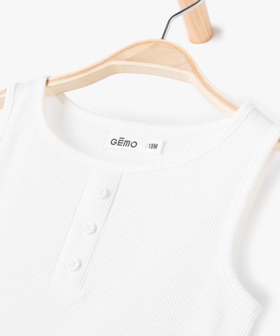 Débardeur bébé fille en maille côtelée  vue2 - GEMO 4G BEBE - GEMO