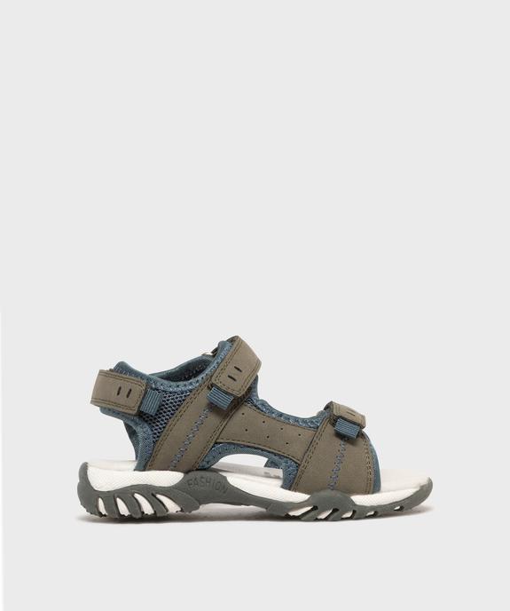 Sandales sportswear à triple scratch garçon - 5 Miles vue1 - 5 MILES - GEMO