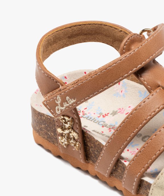 Sandales bébé fille avec multibrides et à scratch - LuluCastagnette vue6 - LULU CASTAGNETT - GEMO