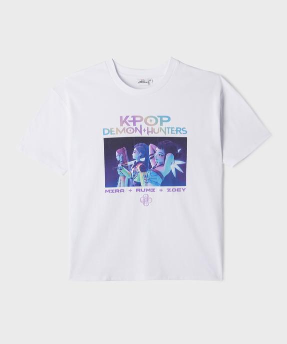 Tee-shirt manches courtes motif Huntrix fille - K-Pop Demon Hunters vue1 - KPOP DEMON HUNTERS - GEMO
