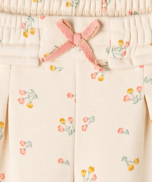 Pantalon de jogging avec pinces bébé fille vue2 - GEMO 4G BEBE - GEMO