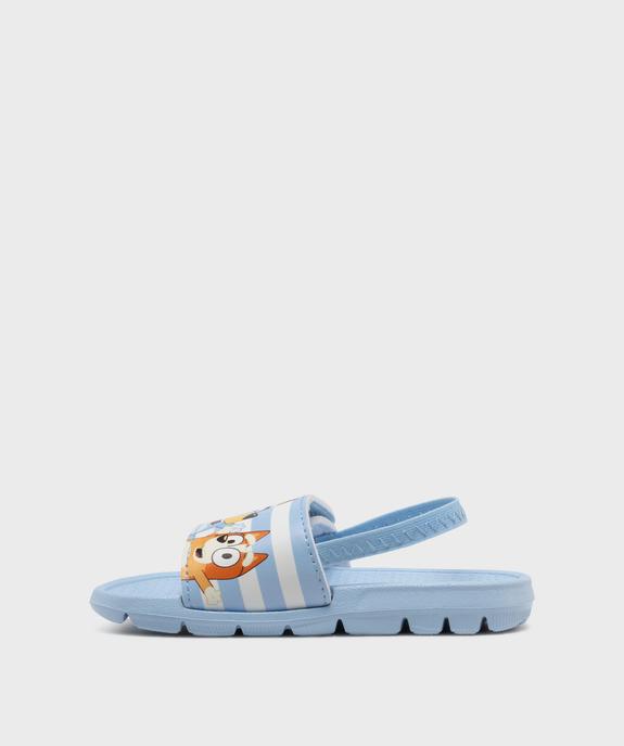 Sandales de plage à scratch et élastique garçon - Bluey vue3 - BLUEY - GEMO