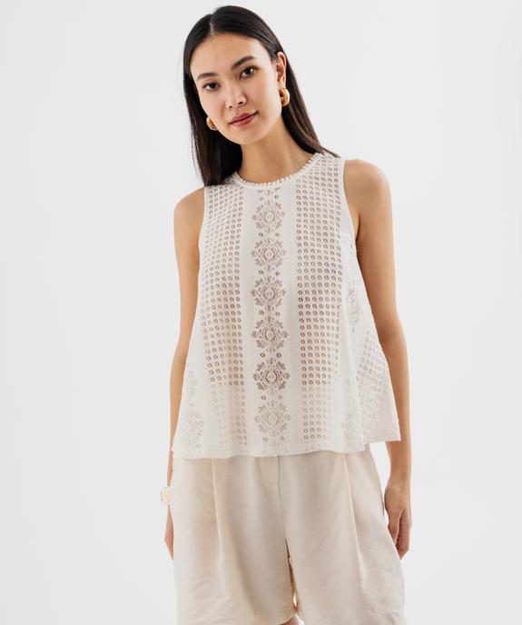Débardeur en dentelle coupe ample femme vue1 - GEMO(FEMME PAP) - GEMO