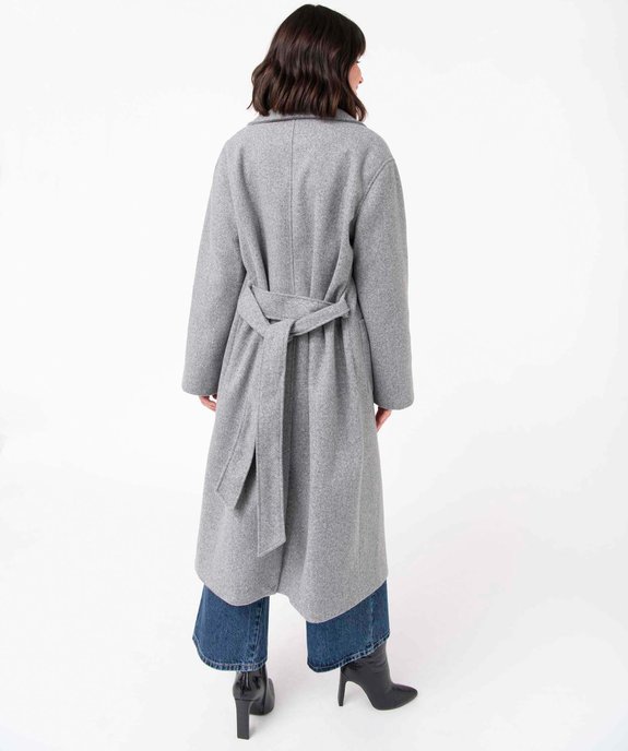 Manteau femme coupe oversize avec larges poches plaquées vue3 - GEMO(FEMME PAP) - GEMO