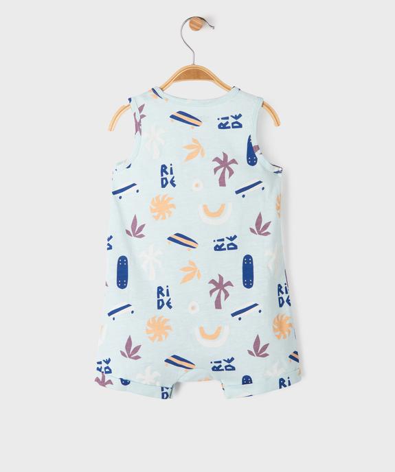 Combishort sans manches avec motif estival bébé garçon vue4 - GEMO 4G BEBE - GEMO