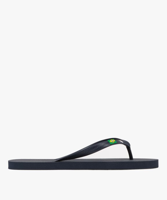 Tongs unies à petit drapeau brésilien homme  vue2 - GEMO (PLAGE) - GEMO