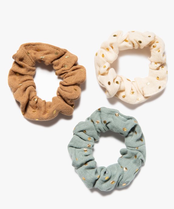 Chouchous pour les cheveux fille en gaze de coton à pois (lot de 3) vue1 - GEMO (ACCESS) - GEMO