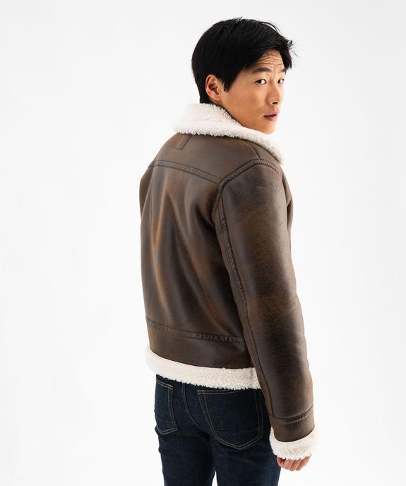 Blouson aviateur doublure sherpa homme vue3 - GEMO (HOMME) - GEMO