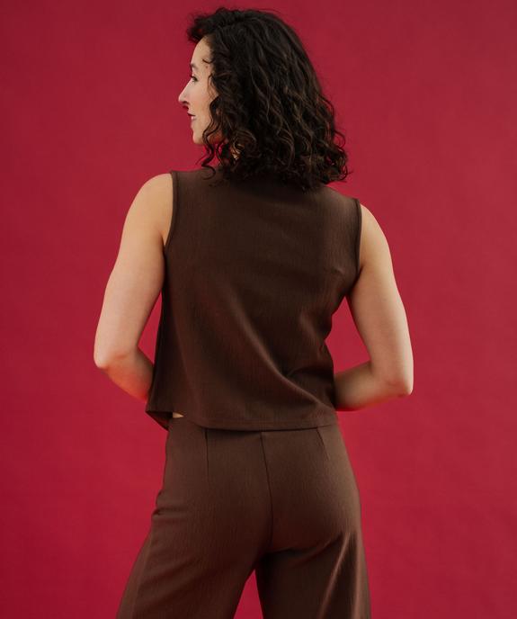 Top sans manches en maille extensible femme vue4 - GEMO(FEMME PAP) - GEMO