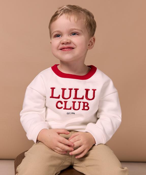 Sweat en molleton douillet bébé garçon - LuluCastagnette vue1 - LULU CASTAGNETTE GEMO FOR GOOD - GEMO