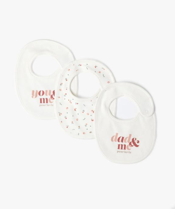 Bavoirs bébé en velours (lot de 3) vue1 - GEMO(BB COUCHE) - GEMO
