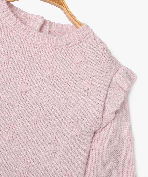 Pull scintillant avec volants sur les épaules bébé fille vue2 - GEMO(BEBE DEBT) - GEMO