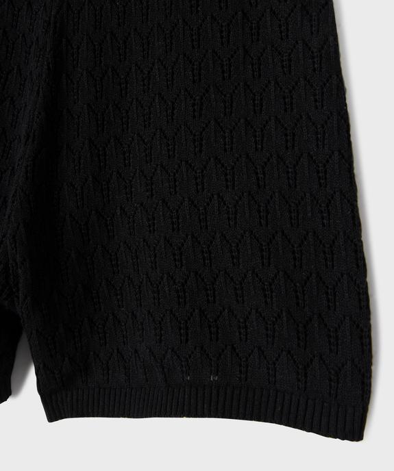 Short en maille avec taille élastique fille vue2 - GEMO (JUNIOR) - GEMO