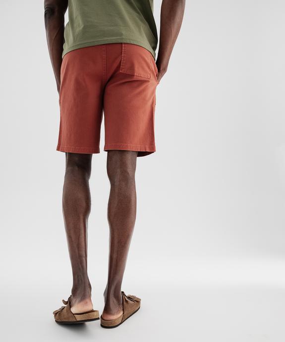 Bermuda en toile de coton avec poches plaquées homme vue3 - GEMO (HOMME) - GEMO