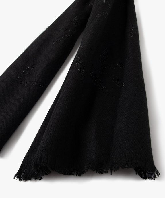 Echarpe femme avec motifs feuillage en strass vue2 - GEMO 4G FEMME - GEMO