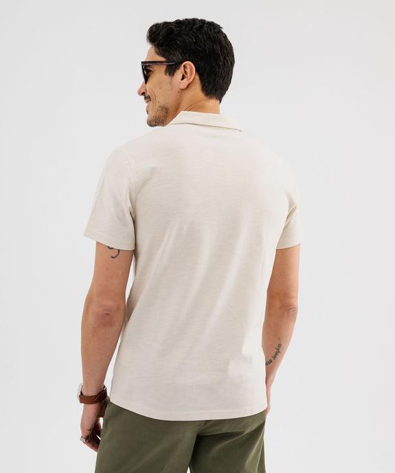 Polo manches courtes à col fantaisie homme vue3 - GEMO 4G HOMME - GEMO