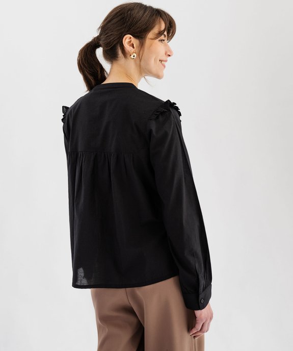 Chemise manches longues avec fronces femme vue3 - GEMO(FEMME PAP) - GEMO