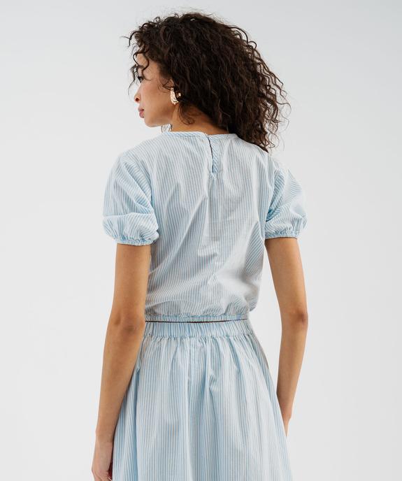 Blouse manches courtes à rayures femme vue3 - GEMO(FEMME PAP) - GEMO