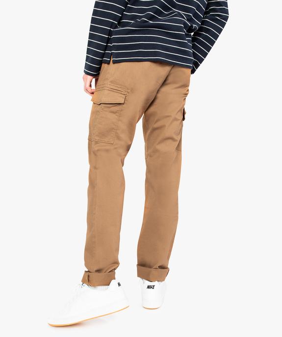 Pantalon en toile avec poches sur les cuisses vue3 - GEMO (HOMME) - GEMO