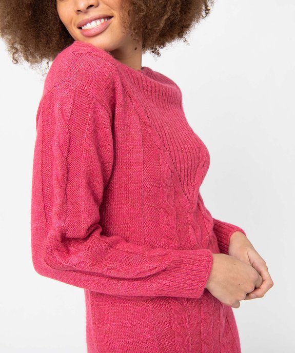 Robe pull femme en maille pailletée  vue2 - GEMO(FEMME PAP) - GEMO
